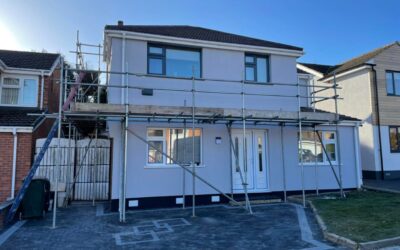 External wall insulation and facade rendering