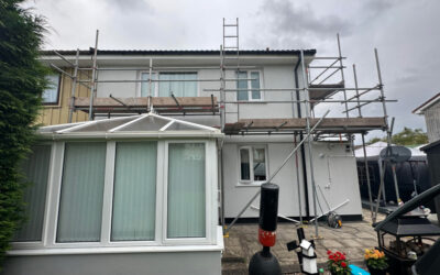 Wall rendering in East Leake