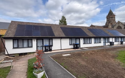 External wall insulation completed on three buildings converted into flats.